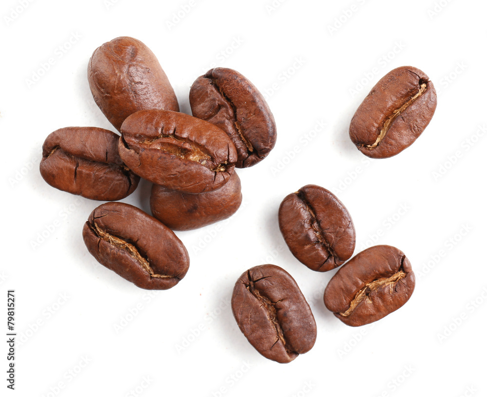 Coffee beans isolated on white Coffee beans isolated on white