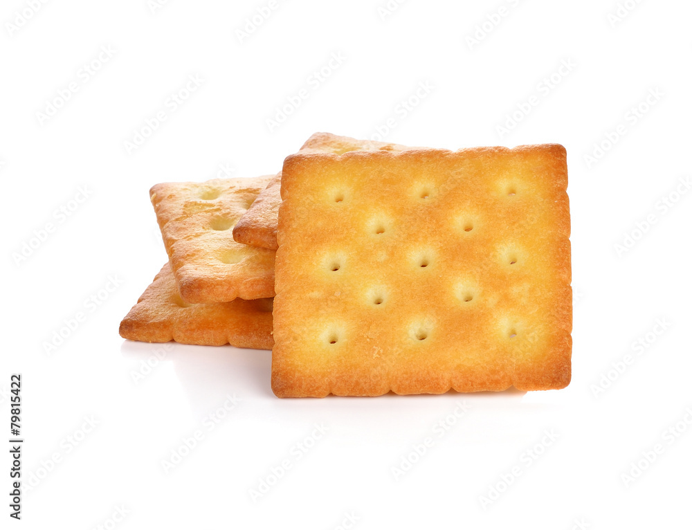 cracker biscuit isolated on white background cracker biscuit isolated on white background