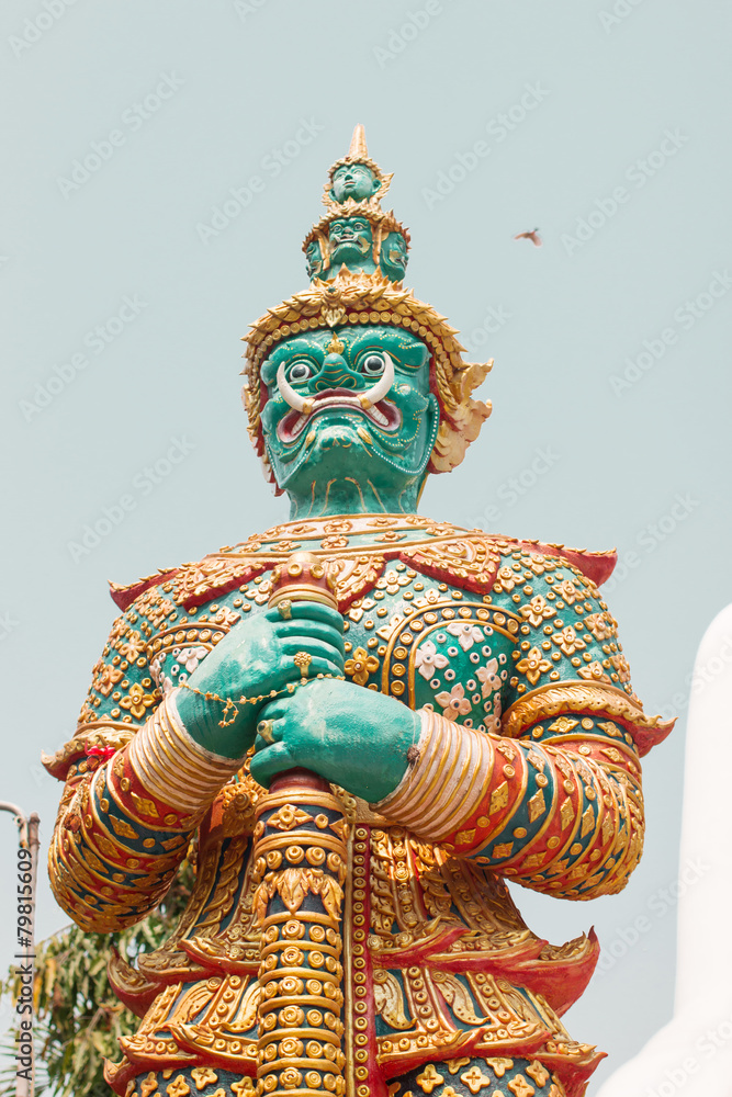 Green Giant in the Temple of the Emerald Buddha, Thailand Green Giant in the Temple of the Emerald Buddha, Thailand