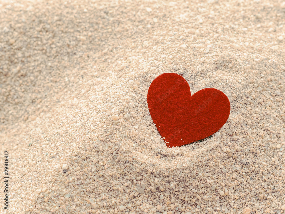 heart shape on sand heart shape on sand