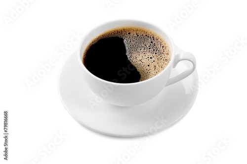 Cup of coffee isolated on white