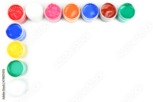 Colorful paint isolated on white