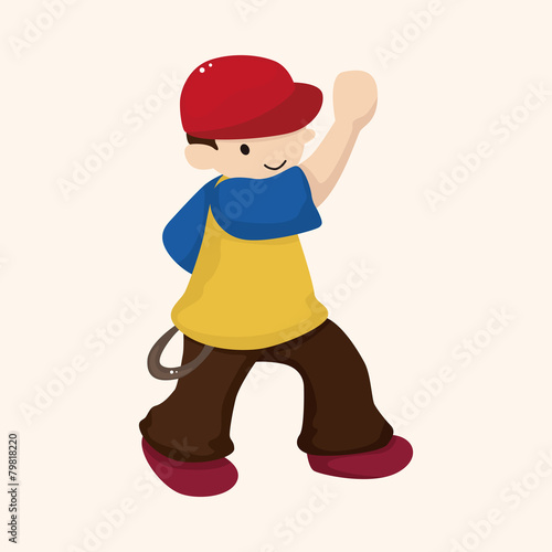 hip hop dancer theme elements