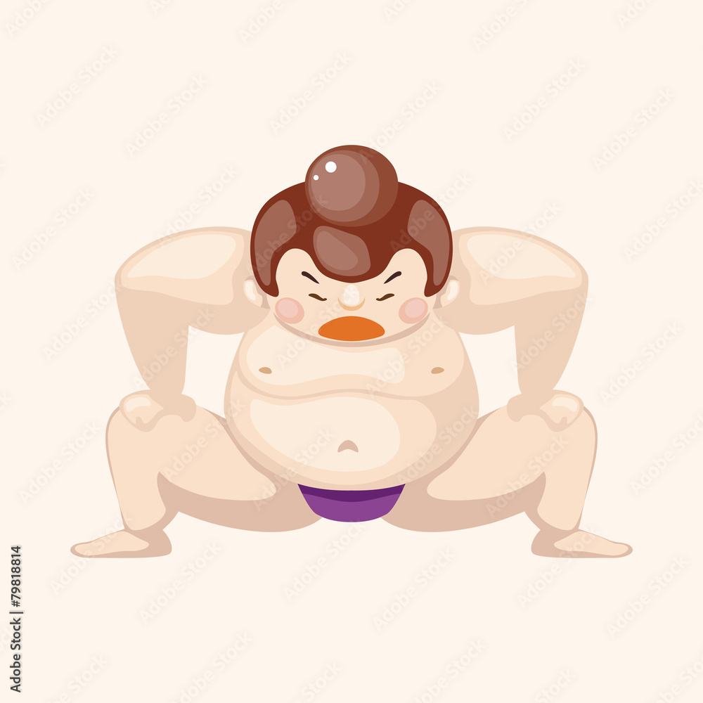 Naklejka premium Sumo theme elements