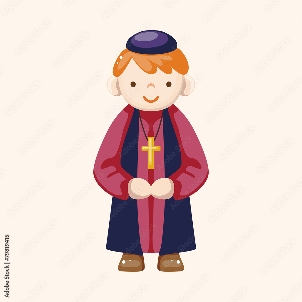 pastor and nun theme elements