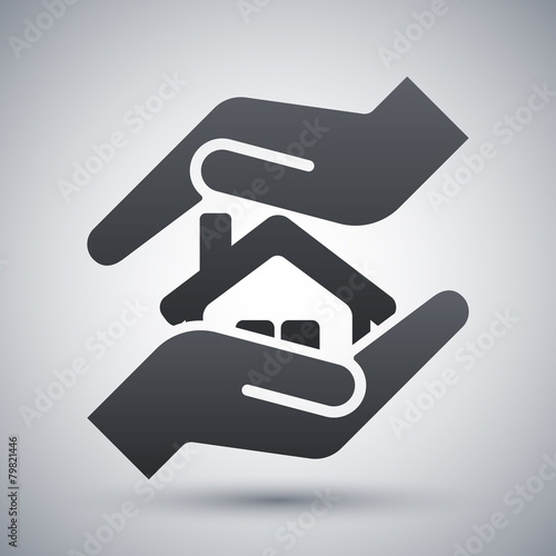 Vector protect house icon