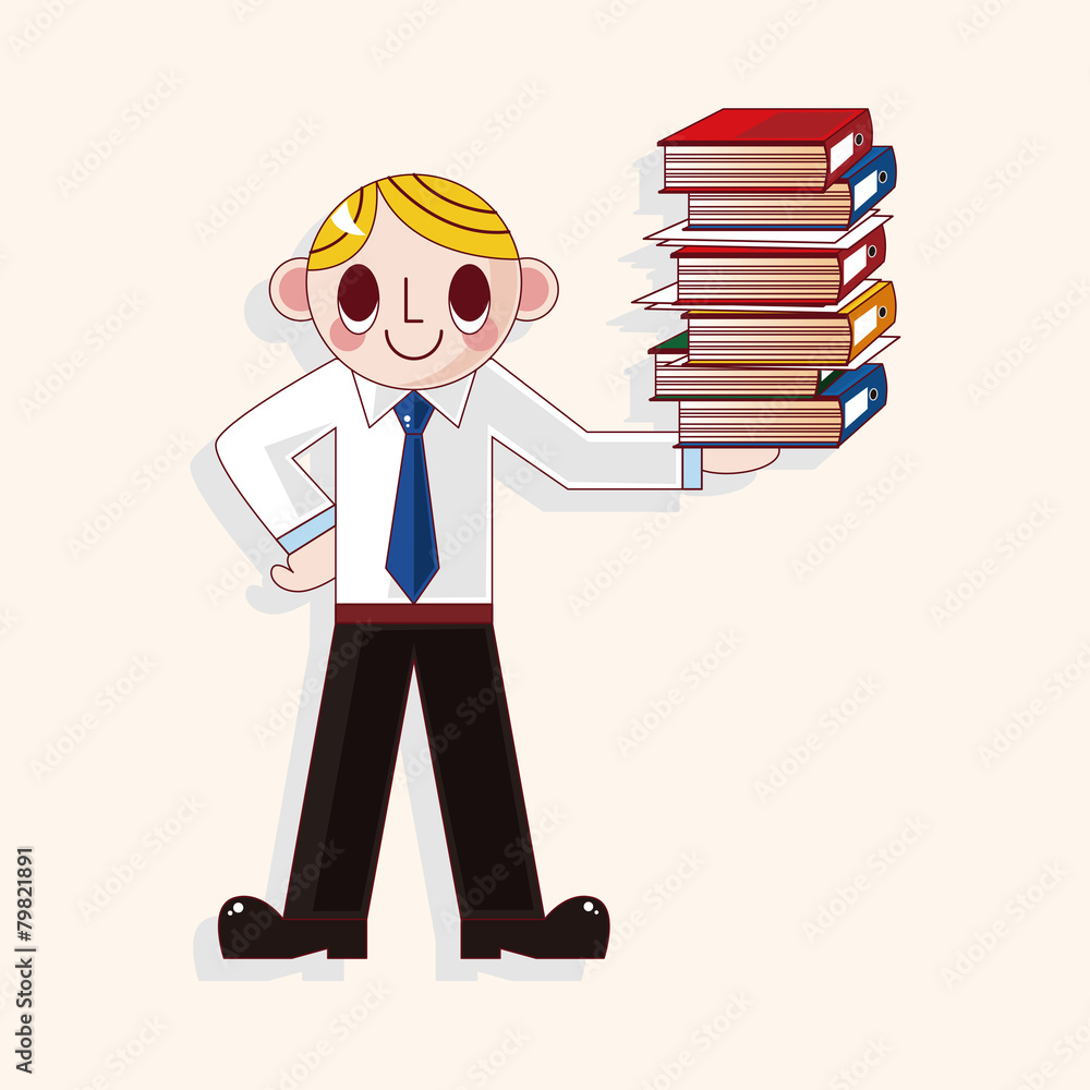 Office worker theme elements Office worker theme elements