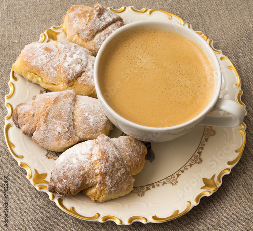 Sweet rolls with morning coffee