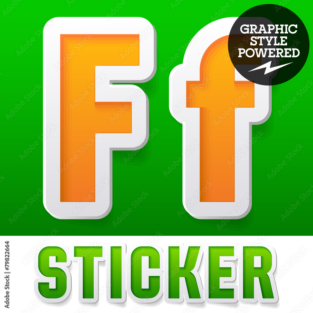 Obraz premium New fresh spring font. Letter F