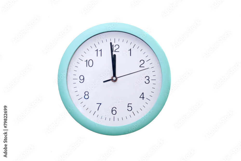 Round wall clock isolated on white Round wall clock isolated on white