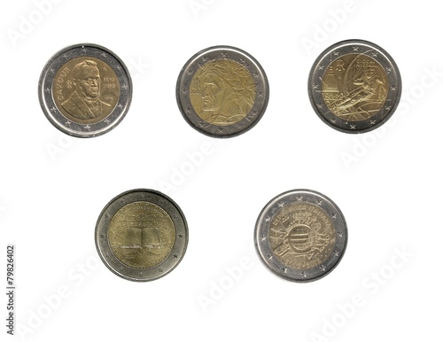 Italian two euro coins