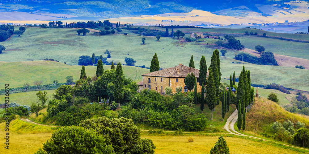 Obraz premium Tuscany landscape, San Quirico d´Orcia, Italy