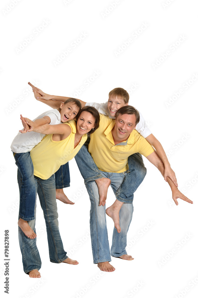 portrait of happy family