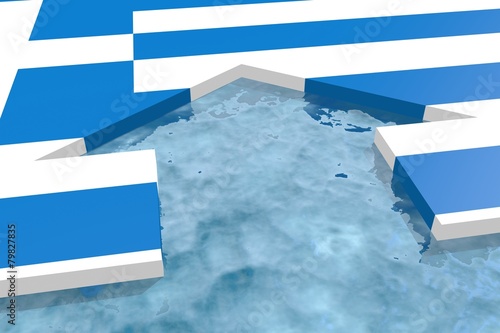 water arrow in plane textured by greece national flag © JEGAS RA