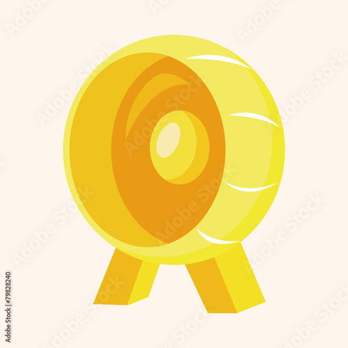 Pet exercise wheel theme elements