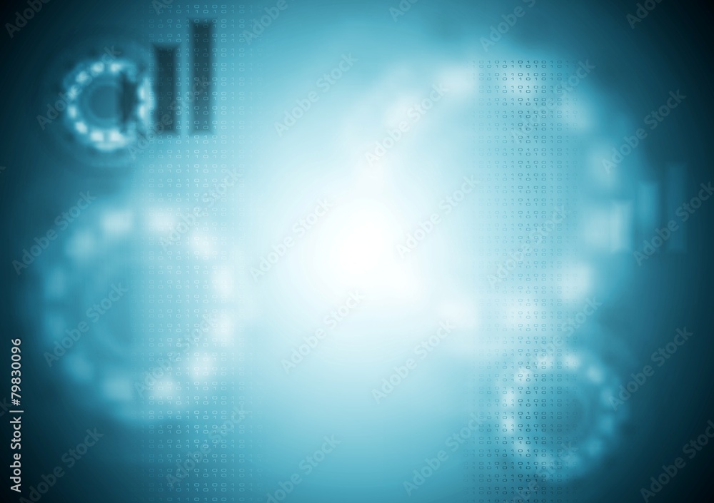 Blue tech blurred vector background Blue tech blurred vector background