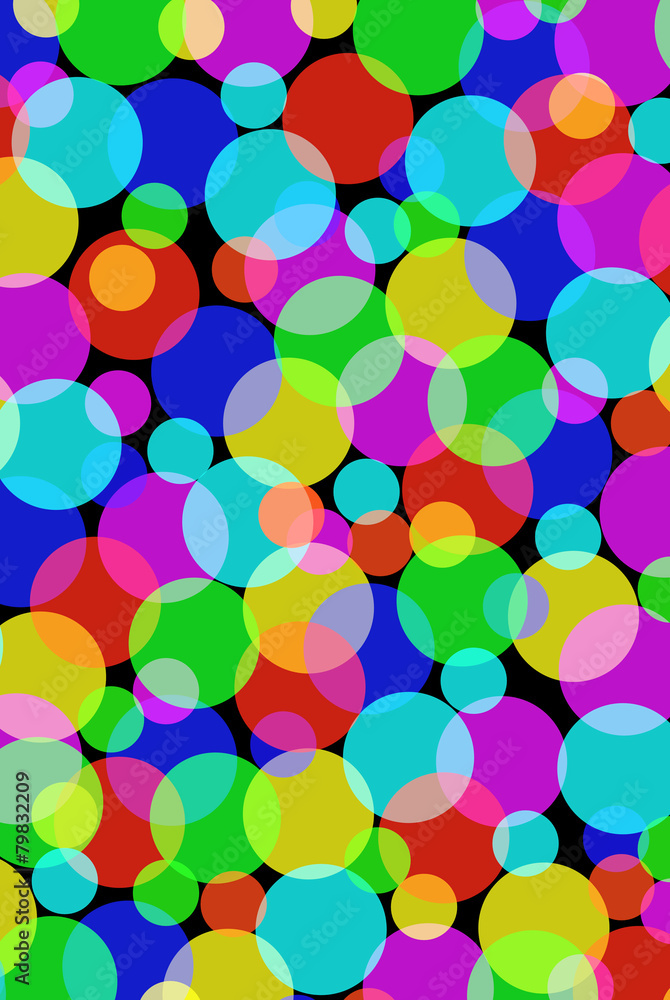 Multicolored overlapping circles background illustration. Multicolored overlapping circles background illustration.