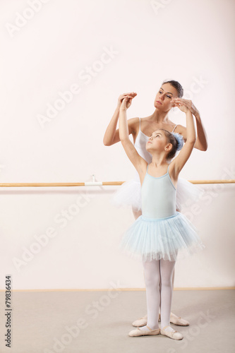 Ballet class in dance studio