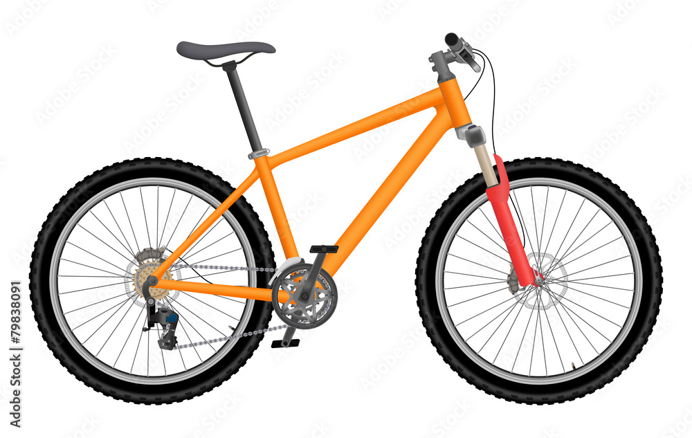 Vector orange bike