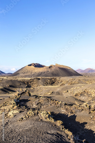 Fotografía volcano Montana Colorada in Lanzarote, Tinajo