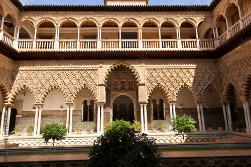 Real Alcazar de Sevilla. Patio de las Doncellas, Spain