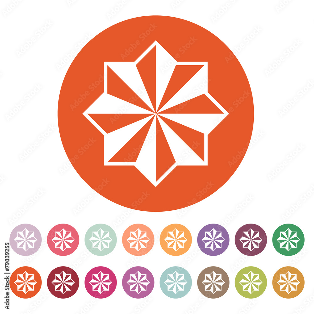 The star icon. Star symbol. Flat The star icon. Star symbol. Flat