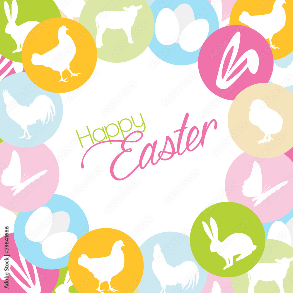 Oster / easter icon greeting card Oster / easter icon greeting card