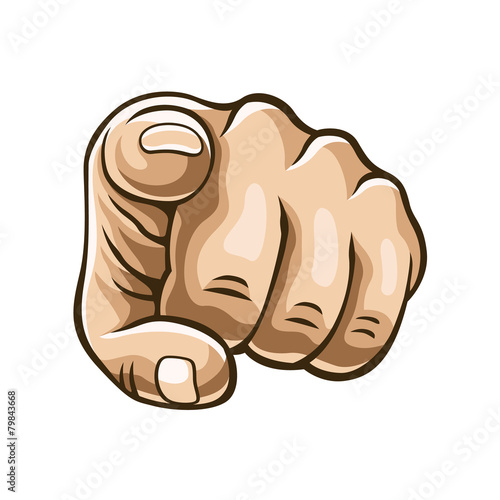 Vector pointing finger illustration