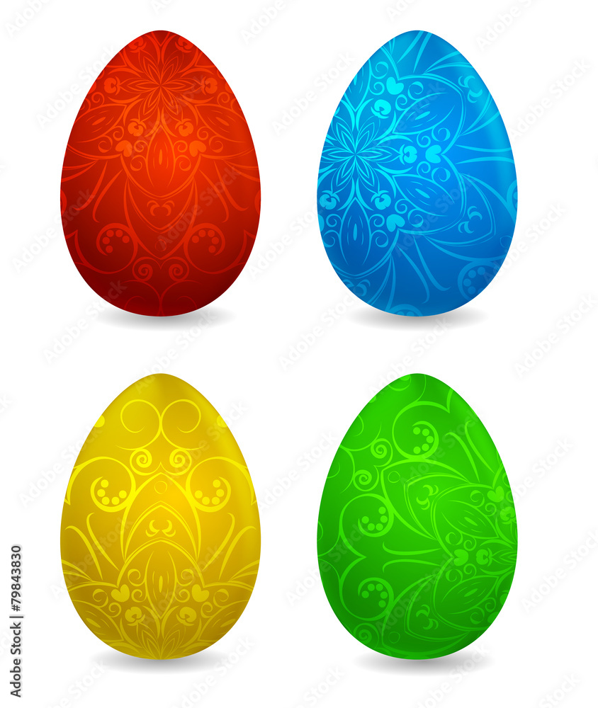 Vector illustration - easter eggs Vector illustration - easter eggs