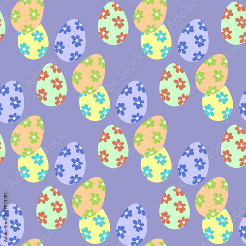 Easter egg seamless vector pattern.