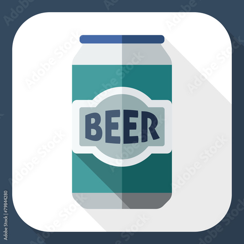 Beer can icon with long shadow