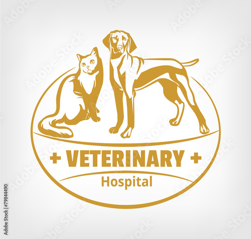 Pet clinic logo. Vector illustration
