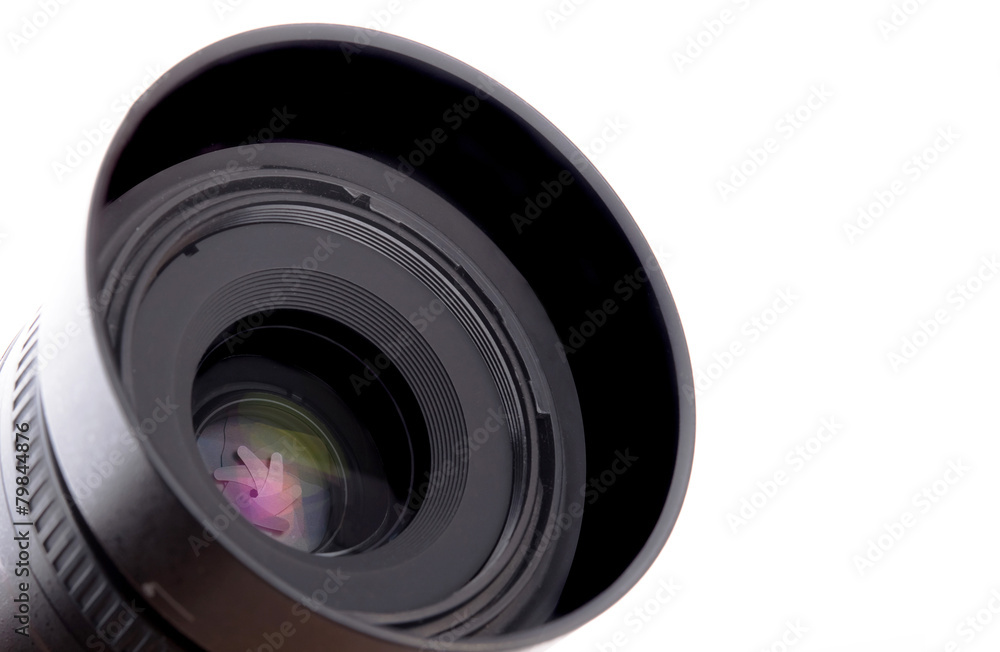 camera lens close up isolated on white camera lens close up isolated on white