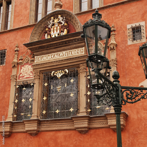Photography Ornate Window of Old City Hall, Prague