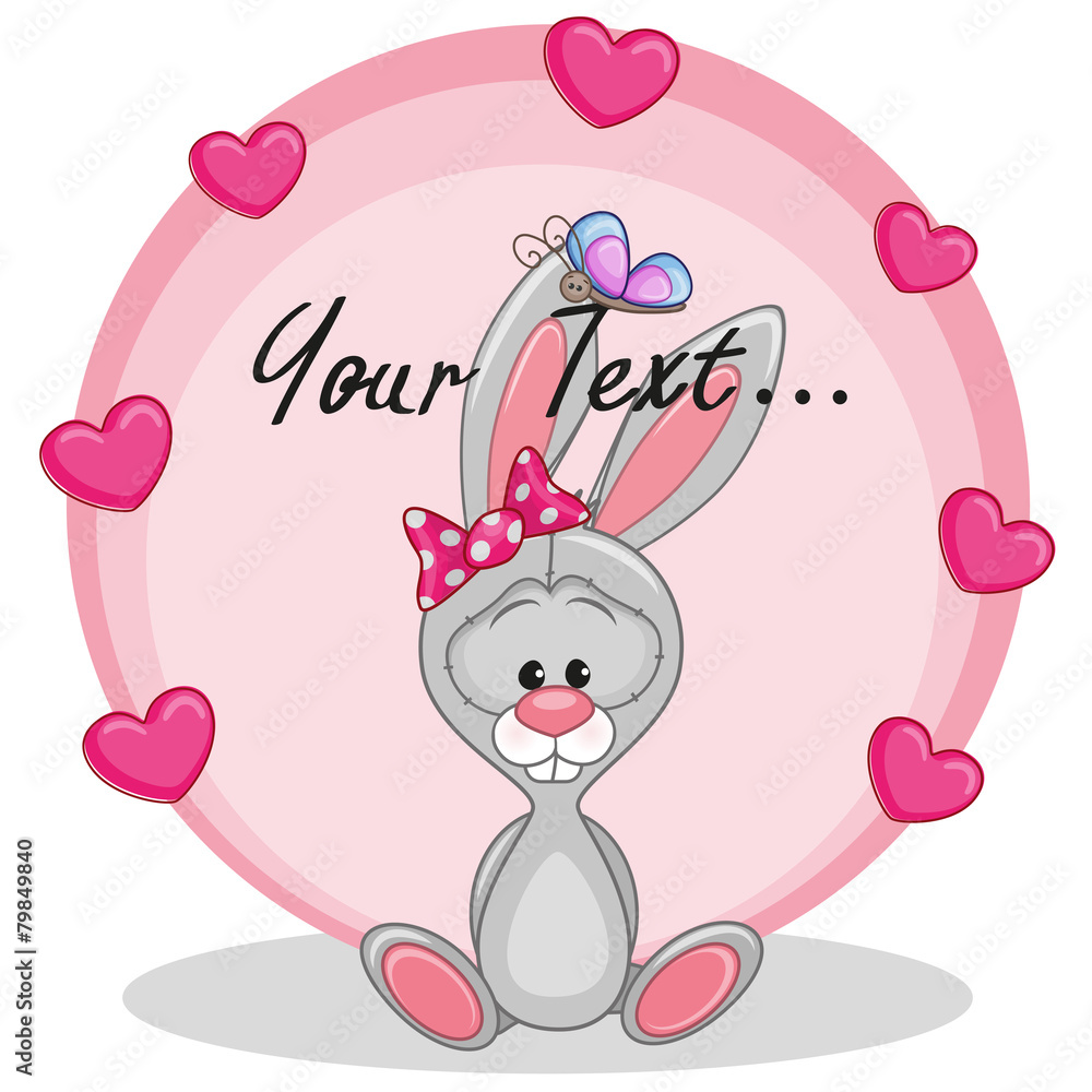 Bunny with hearts Bunny with hearts