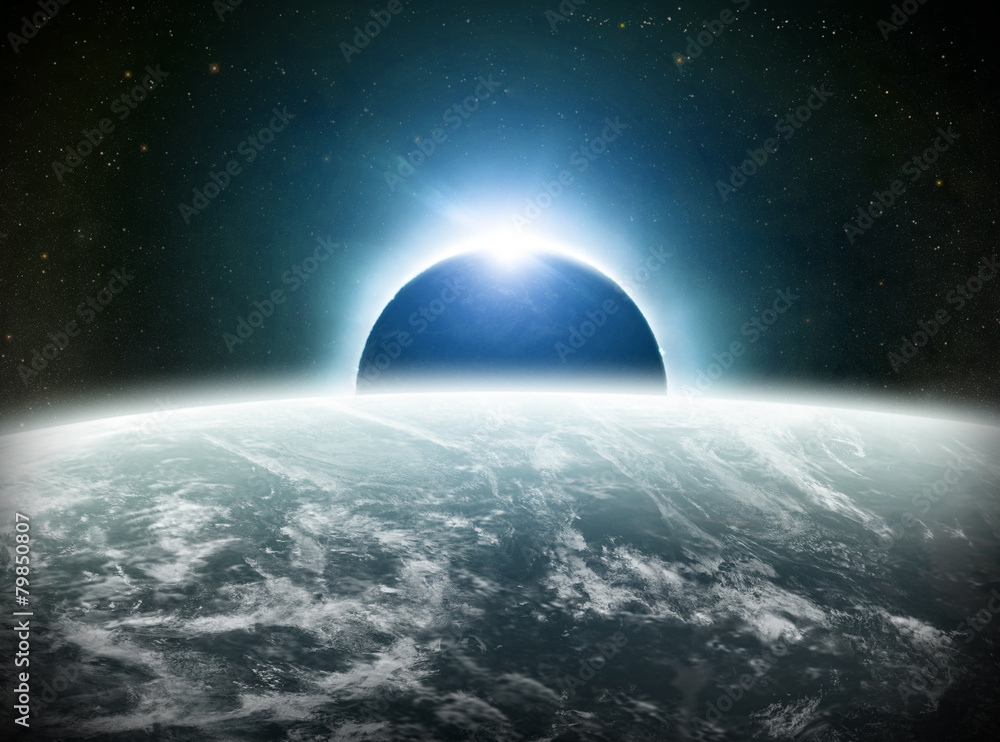 Obraz premium Eclipse on the planet Earth