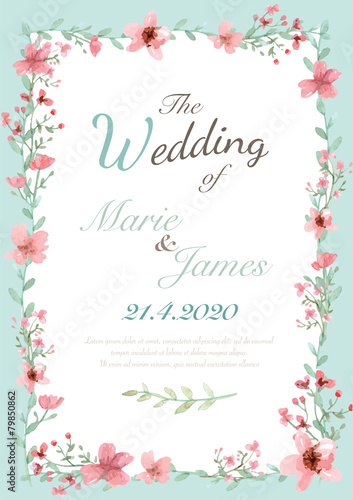 Flower Invitation Card © MAYSHOillusto