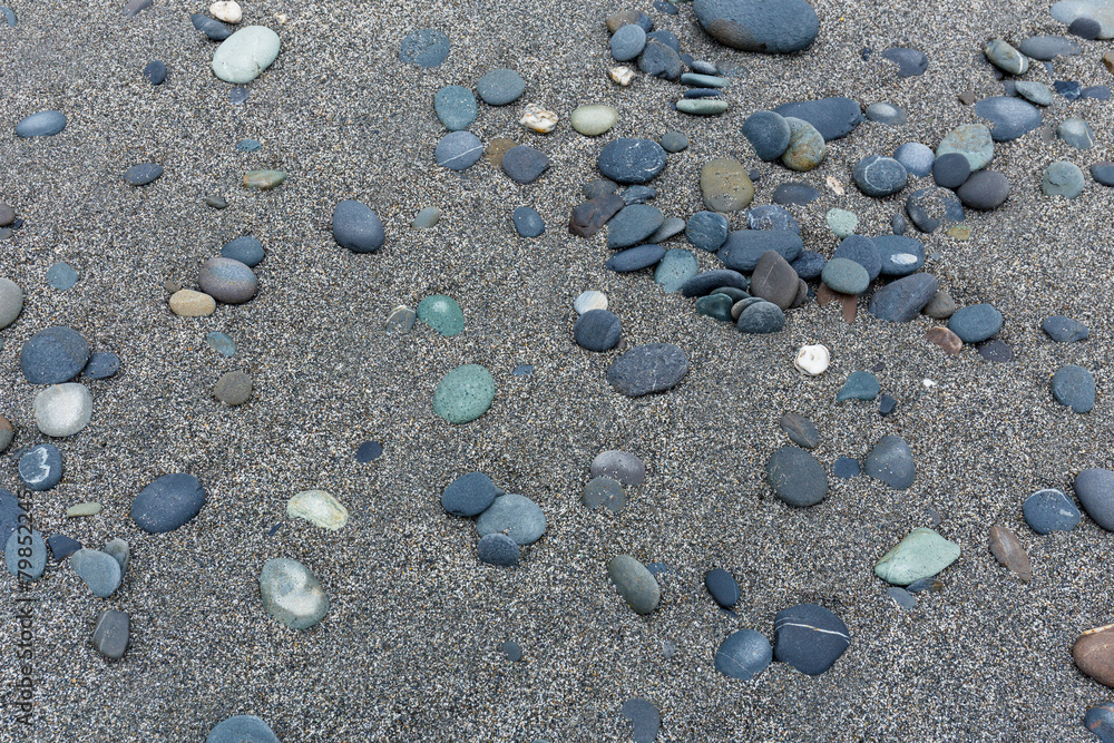 Stone flint on the beach