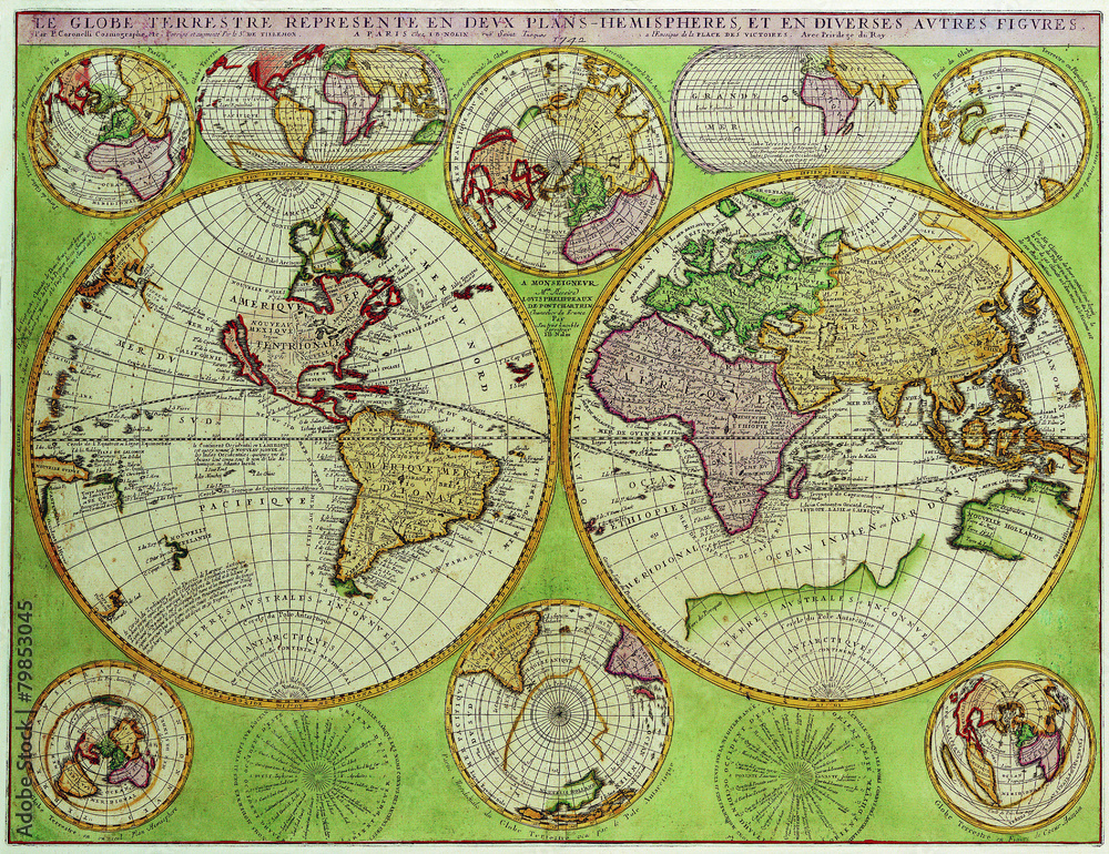 Naklejka premium Antique Map