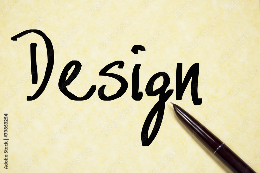 design word write on paper