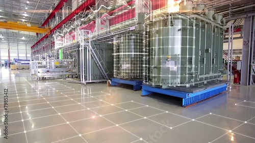 Modern plant at an industrial factory with motion graphics 03