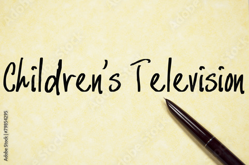 children's television text write on paper