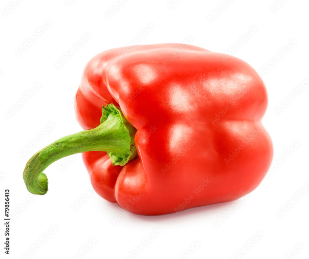 red bell pepper isolated on a white background red bell pepper isolated on a white background