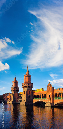 Photography Oberbaumbridge in Berlin, text space