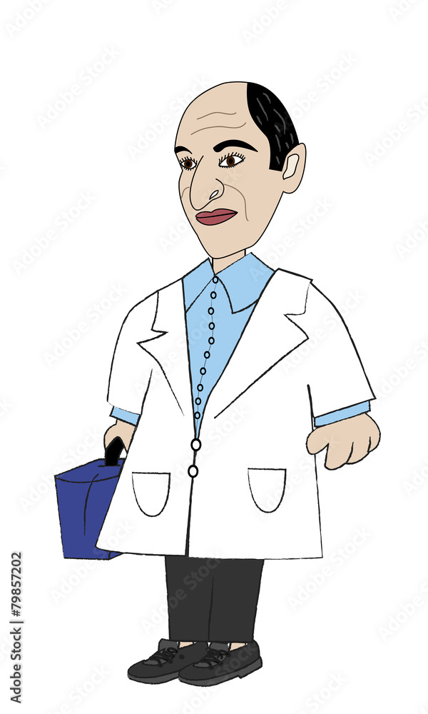 Médico con bata. Médico con bata.