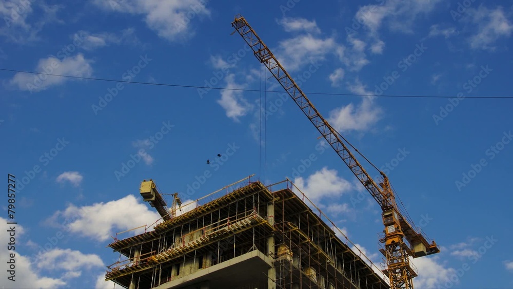 Construction modern office building - Time Lapse HD 30P Construction modern office building - Time Lapse HD 30P