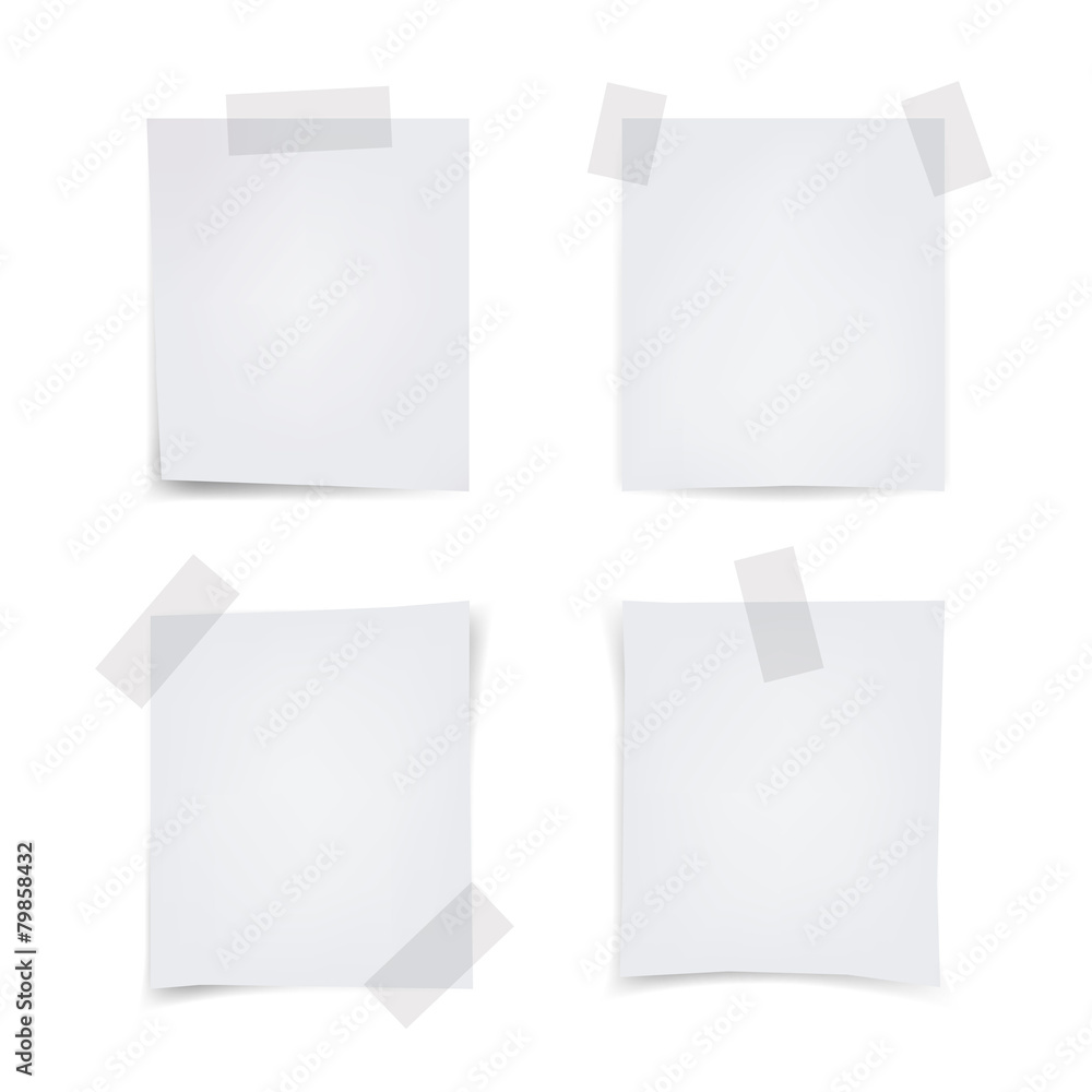 Vector Illustration of Various Note Papers Vector Illustration of Various Note Papers