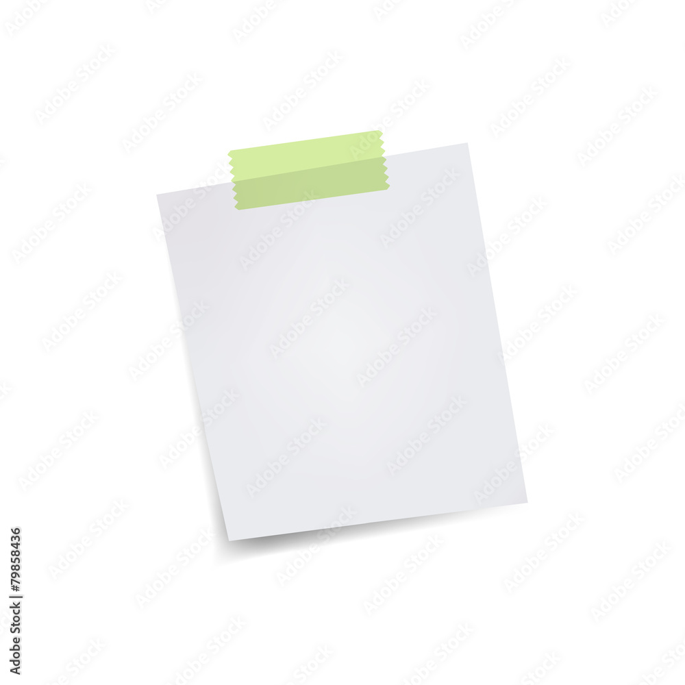 Vector Illustration of a Note Paper Vector Illustration of a Note Paper