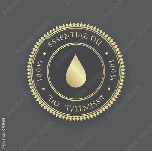 golden essential oils label template