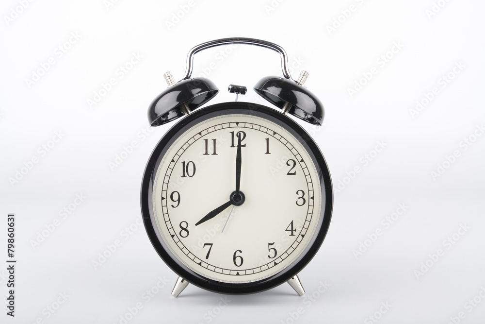 Eight o'clock. Alarm clock. Eight o'clock. Alarm clock.